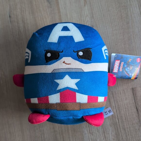 Mattel Other - Marvel Cuutopia Captain America  Squishy Plush Toy Stuffed 7" 2023 New